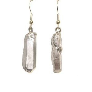 Silver Crystal Drop Earrings